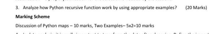Solved 3. Analyze how Python recursive function work by | Chegg.com