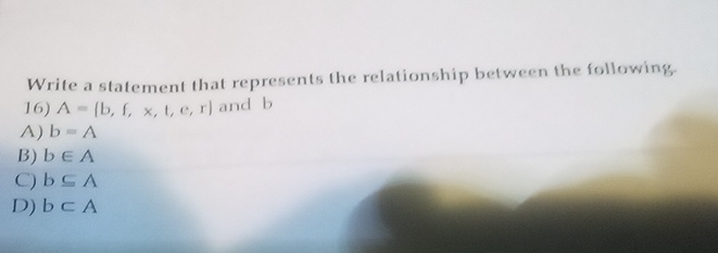 Solved Write a statement that represents the relationship | Chegg.com