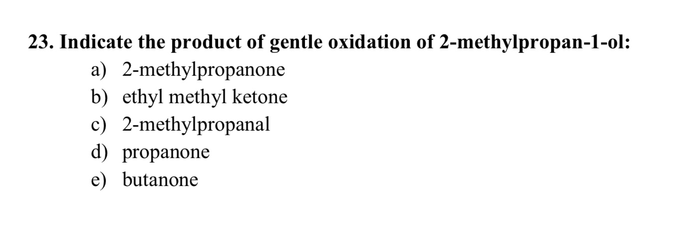 2 methylpropan 1 ol oxidation