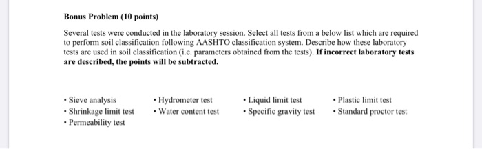 Solved Bonus Problem (10 points) Several tests were | Chegg.com