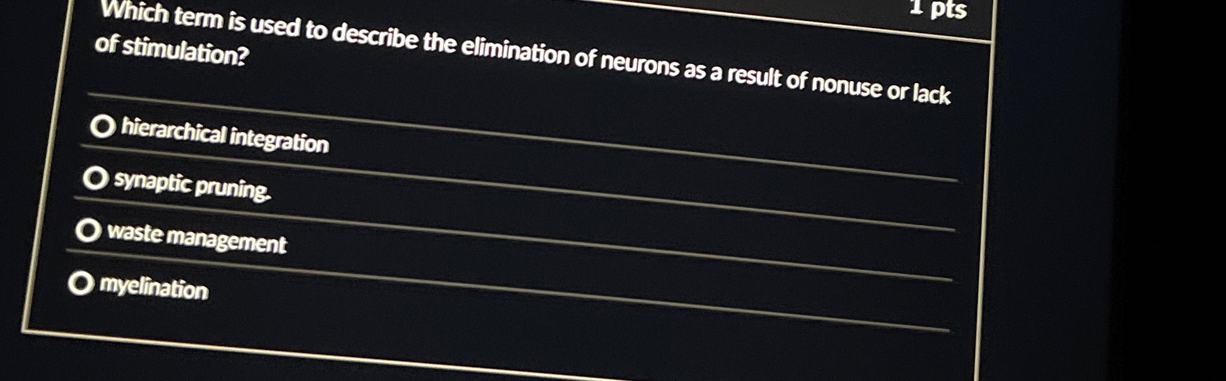 Solved Which term is used to describe the elimination of | Chegg.com