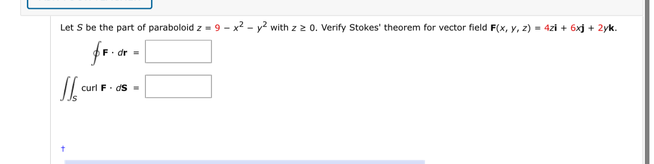 Solved Let S ﻿be the part of paraboloid z=9-x2-y2 ﻿with z≥0. | Chegg.com