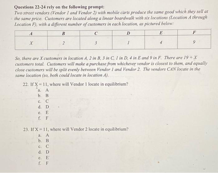 Solved Questions 22-24 Rely On The Following Prompt: Two | Chegg.com