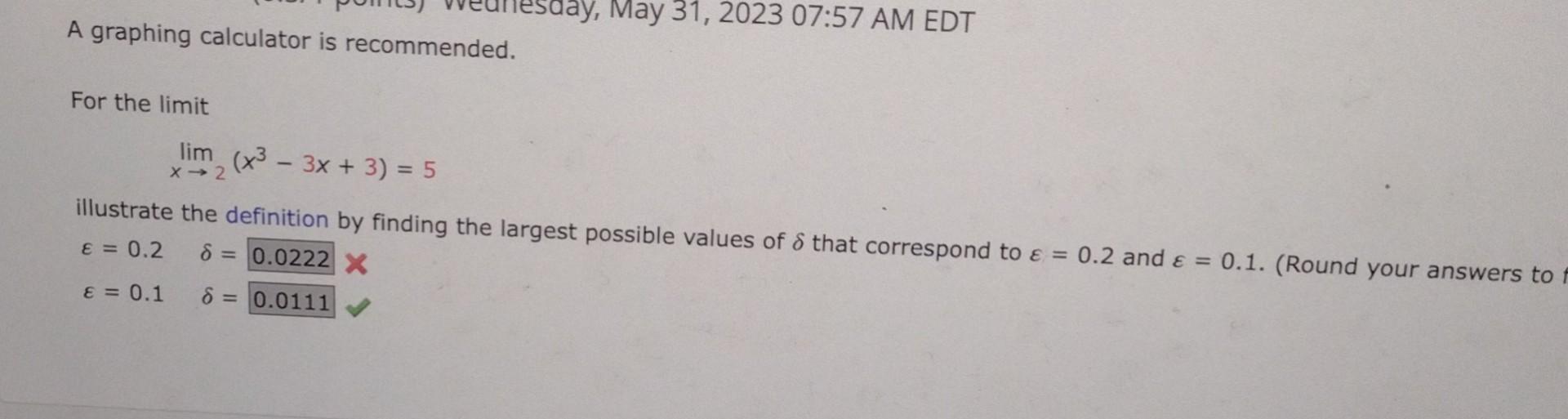 Solved A graphing calculator is recommended. For the limit | Chegg.com