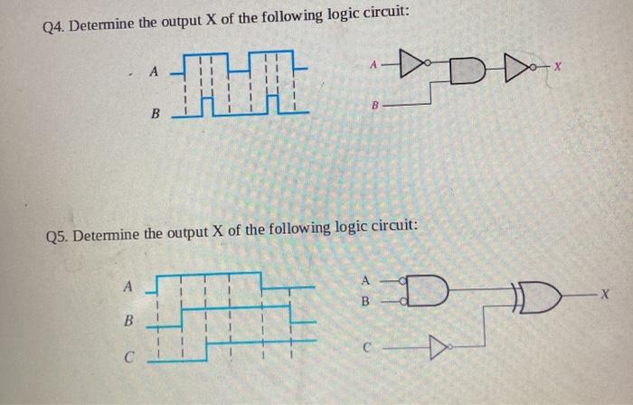 Solved Q4. Determine the output X of the following logic | Chegg.com