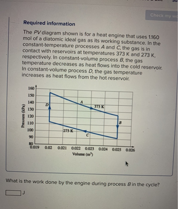 Pv Diagram Heat Flow Solved In The Pv Diagram Shown 60 J Of
