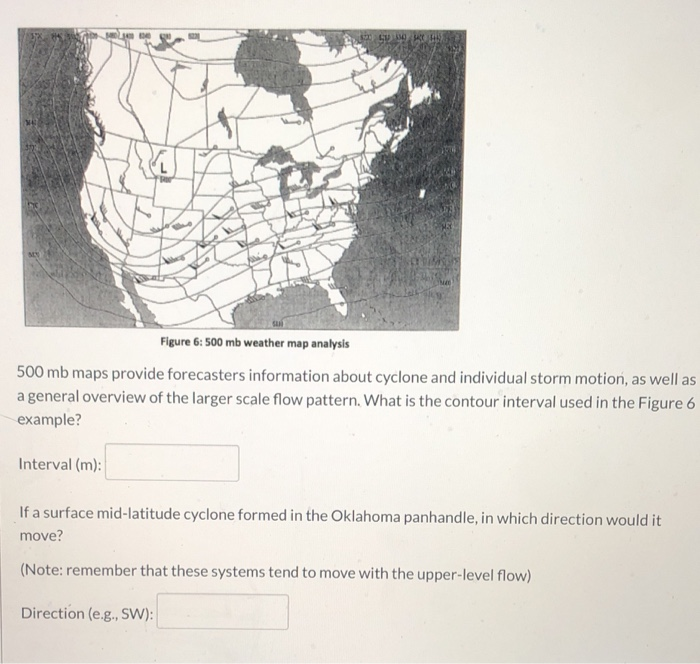 1. Draw isobars at 4 mb intervals, starting with 1004