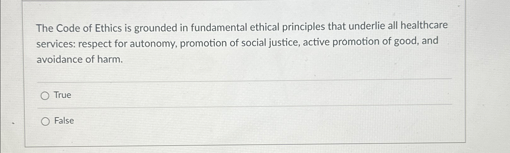 Solved The Code of Ethics is grounded in fundamental ethical | Chegg.com