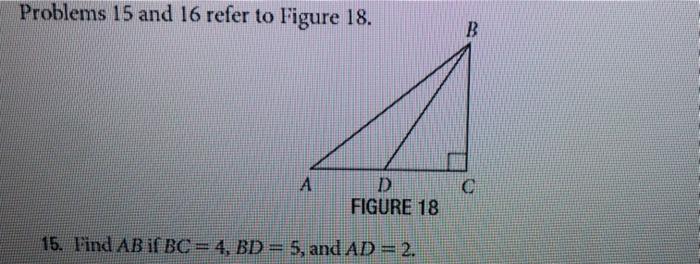 Solved Problems 15 and 16 refer to Figure 18. B A C D FIGURE | Chegg.com