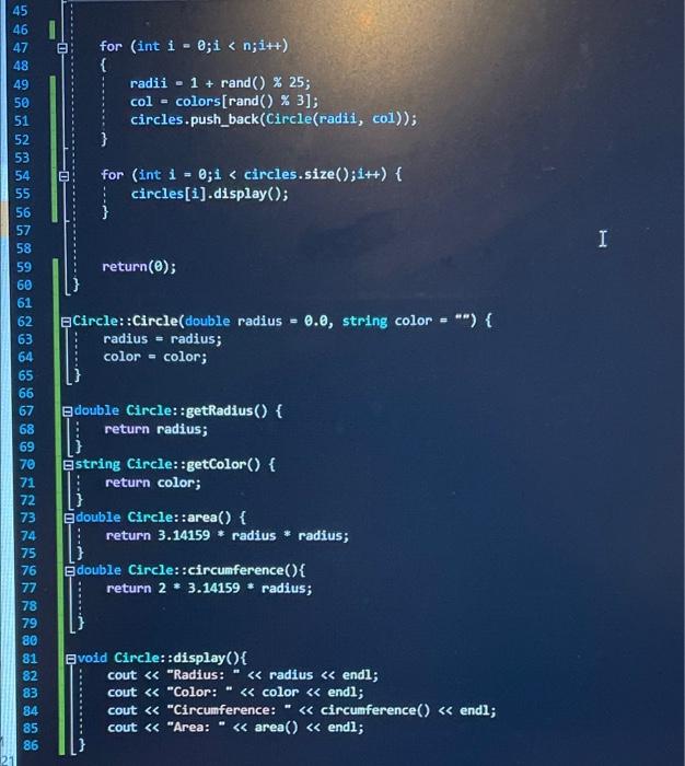 Solved Design a circle structure. At minimum a circle has a | Chegg.com