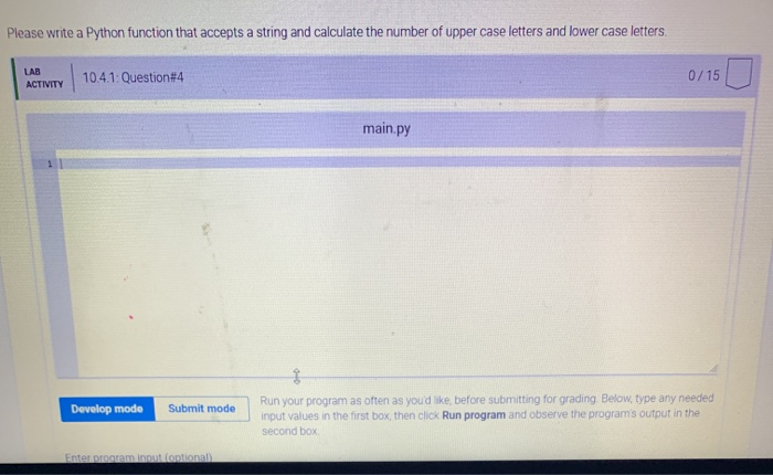 Solved Please write a Python function that accepts a string | Chegg.com