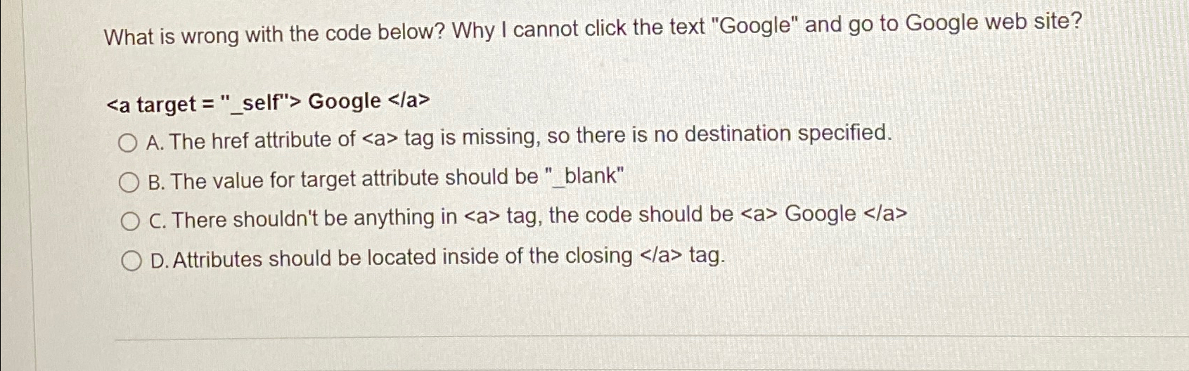 Solved What is wrong with the code below? Why I cannot click | Chegg.com