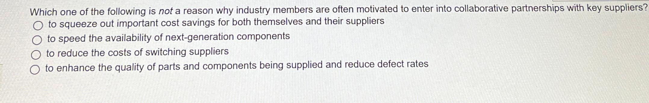 Solved Which one of the following is not a reason why | Chegg.com