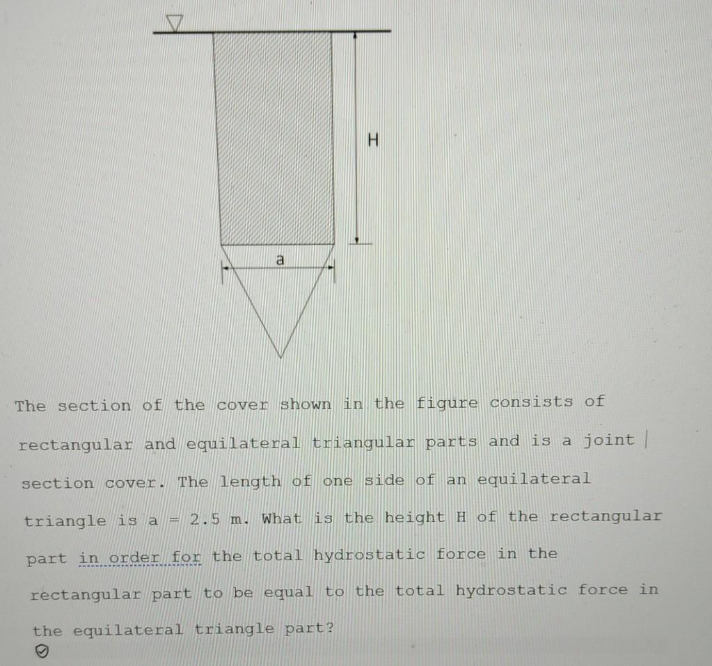 Solved H a The section of the cover shown in the figure | Chegg.com