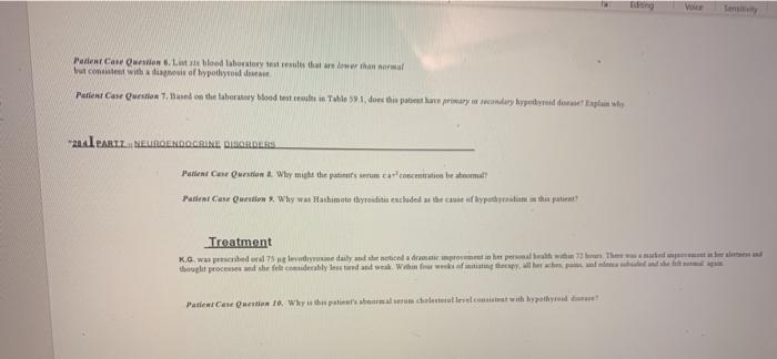Patient Case Question (1) Clinical symptoms are | Chegg.com