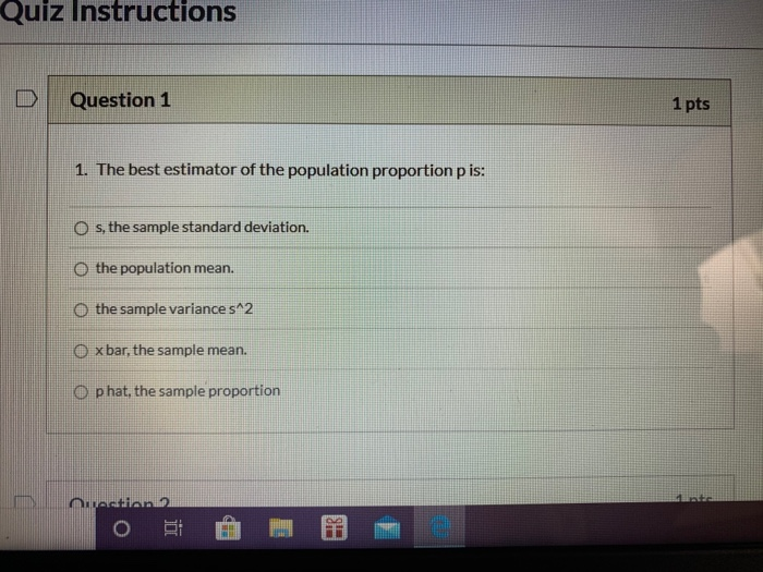 Solved Quiz Instructions Question 1 1 pts 1. The best | Chegg.com
