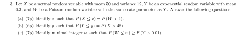 Solved Let x ﻿be a normal random variable with mean 50 ﻿and | Chegg.com