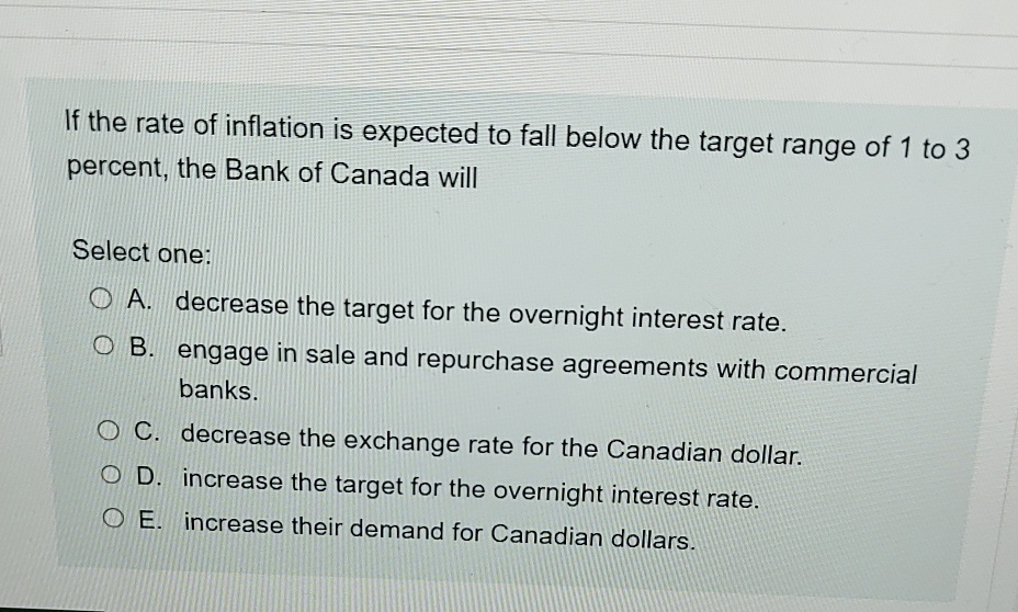 Solved If the rate of inflation is expected to fall below | Chegg.com