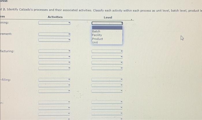 Solved Process Identificotion and Activity Classification | Chegg.com