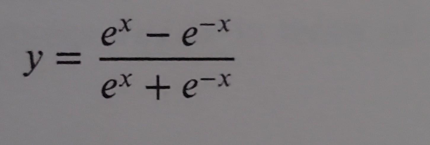 Solved Y Ex E−xex−e−x