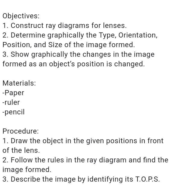 Solved Type Real Virtual No Image Formed Orientation Chegg Com