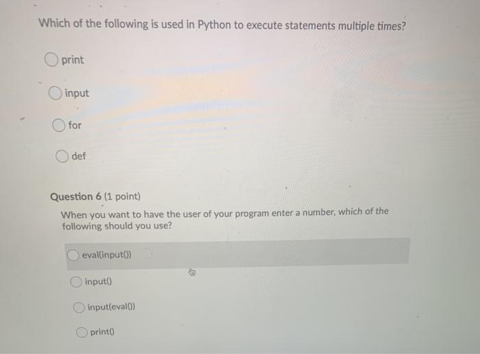 solved-which-of-the-following-is-used-in-python-to-execute-chegg