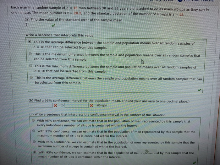 Solved Each Man In A Random Sample Of N 16 Men Between Chegg Com