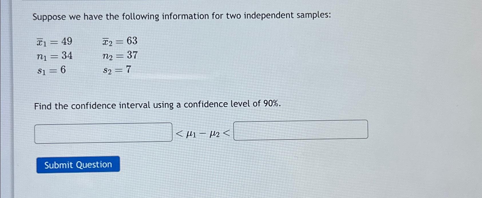 Solved Suppose we have the following information for two | Chegg.com