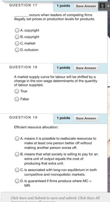 Solved QUESTION 17 1 points Save Answer occurs when leaders | Chegg.com
