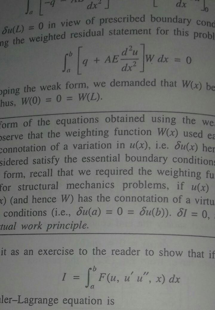 Solved Dx Jo 2 9 Ae Ng The Weighted Residual Statemen Chegg Com