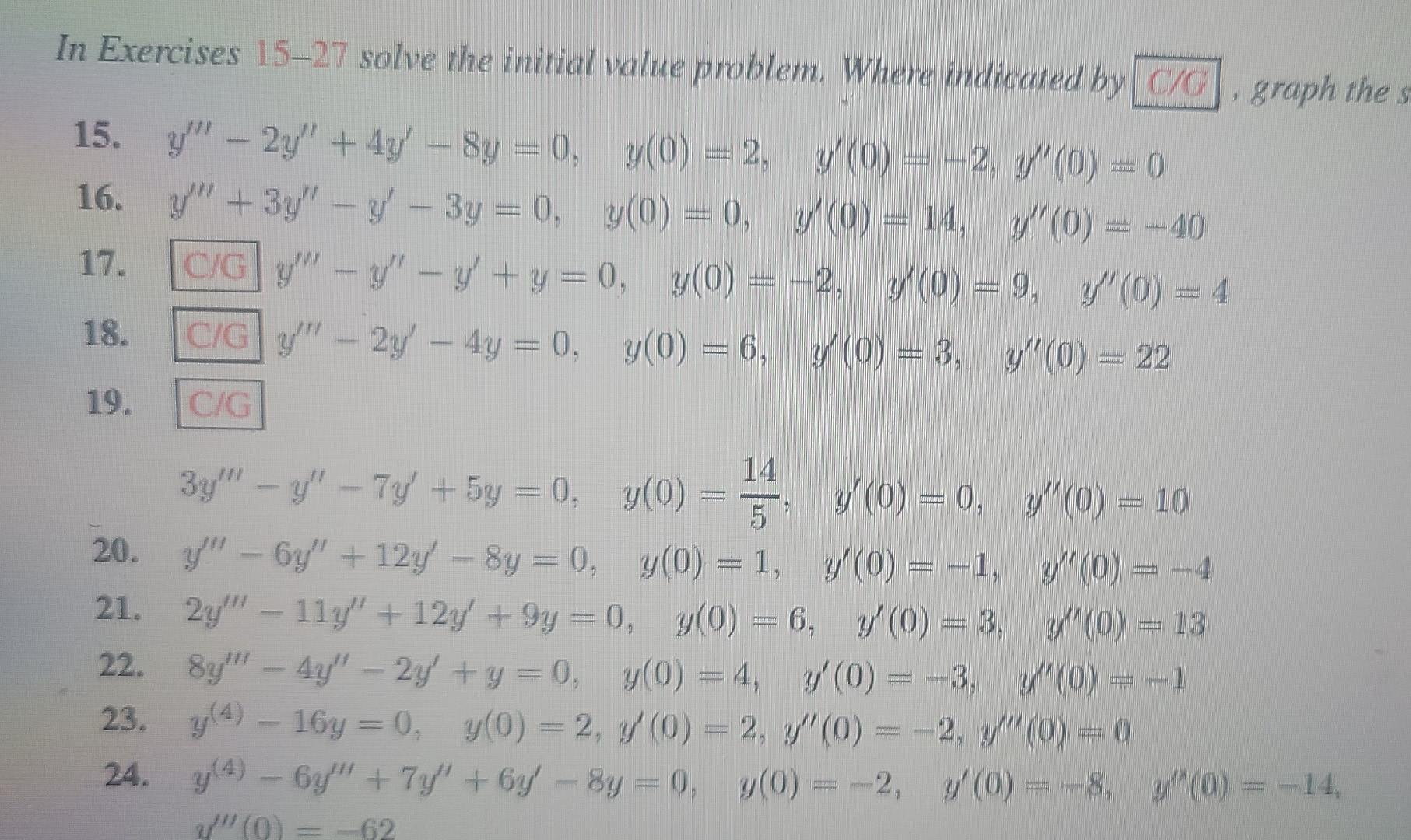 Solved In Exercises 15-27 solve the initial value problem. | Chegg.com