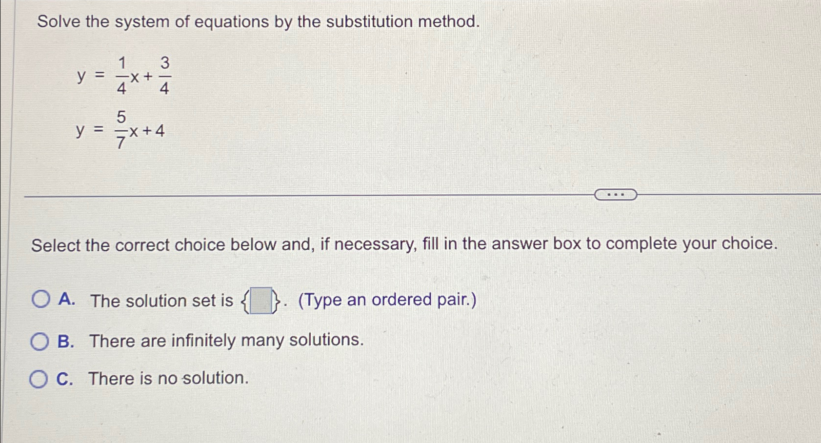 Solved Solve the system of equations by the substitution | Chegg.com