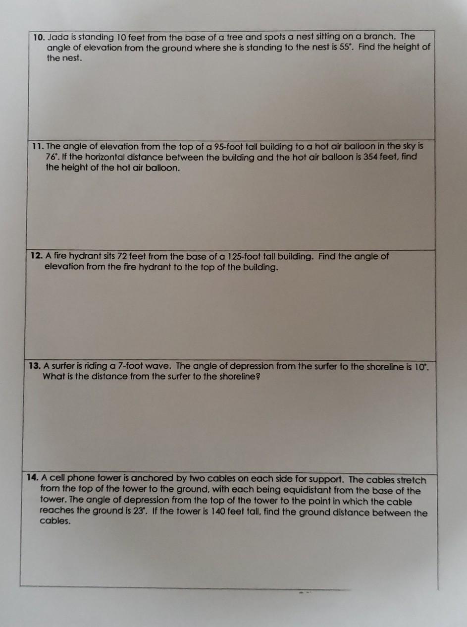 Solved Name Unit 8 Right Triangles & Trigonometry Homework