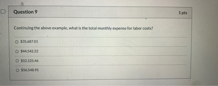 Solved 1 pts Question 6 Use the following table to answer | Chegg.com