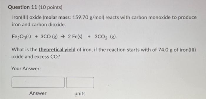 calculate the molar mass of iron iii oxide fe2o3