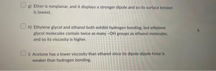 Solved The surface tension and viscosity values for diethyl | Chegg.com