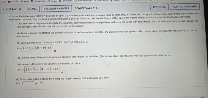 Solved Consider the following problem: A box with an open | Chegg.com