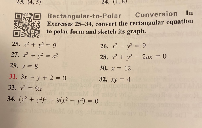 Solved 23 4 5 24 Rectangular To Polar Conversion In Chegg Com