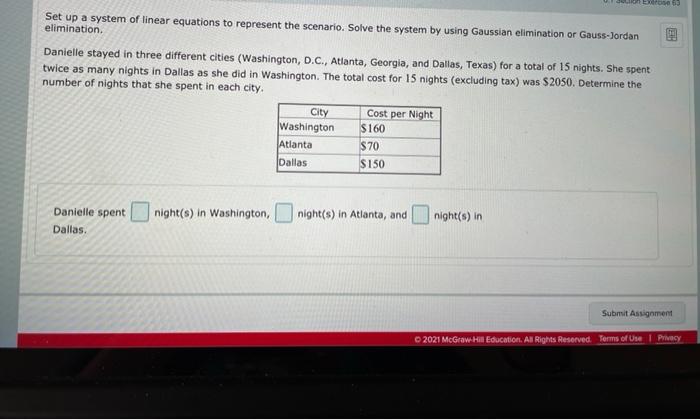 Solved O Exo 3 Set up a system of linear equations to | Chegg.com