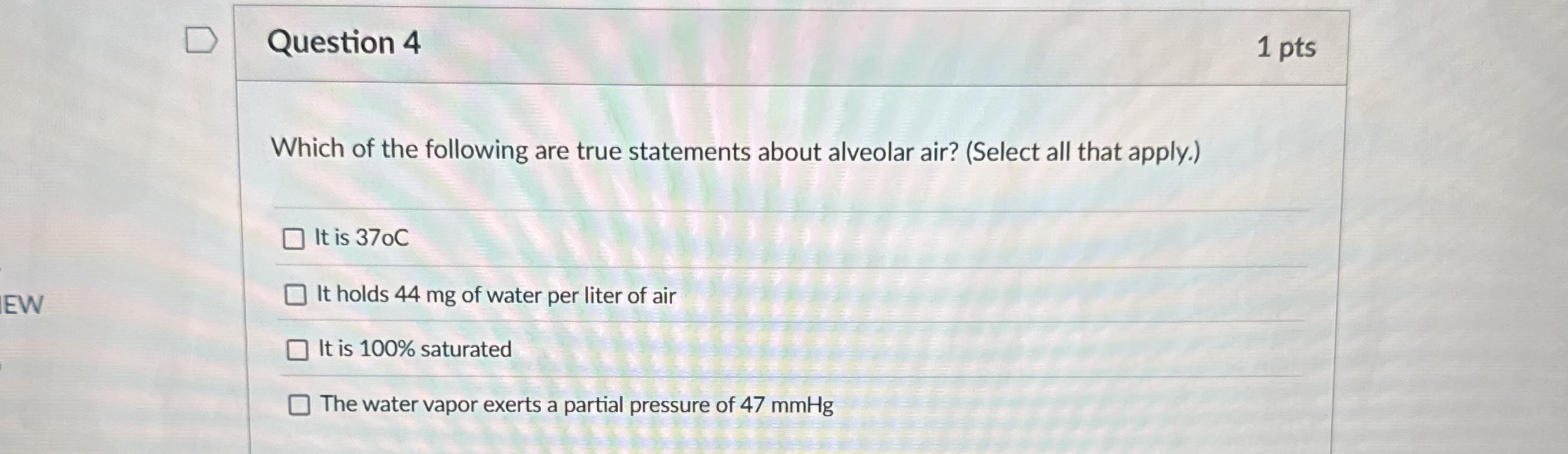 Solved Question 41 ﻿ptsWhich of the following are true | Chegg.com