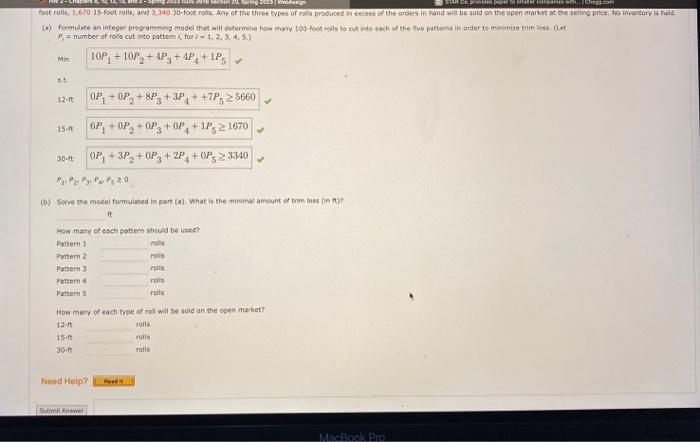 Solved (a) Formulate An Integer Programming Model That Wil | Chegg.com