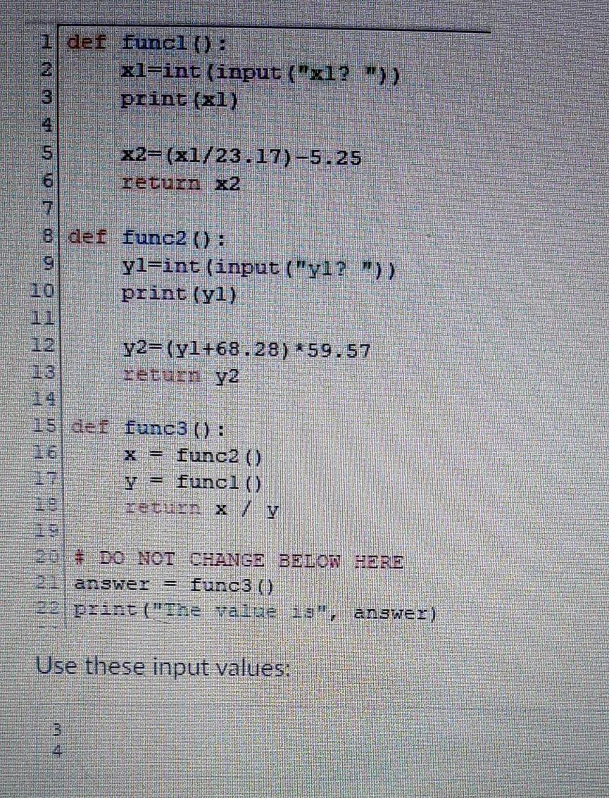 Solved Handtrace The Program Using Basic Python Programming Chegg