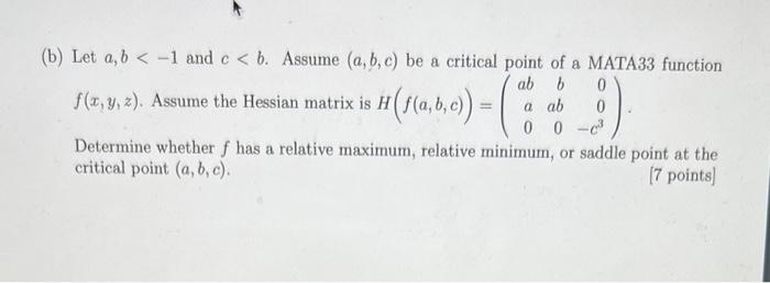 Solved (b) Let A,b