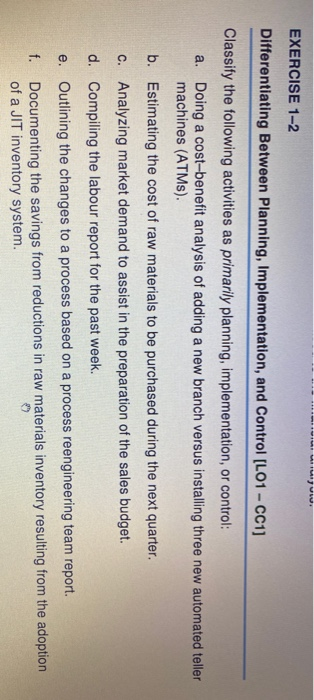 Solved Managerial Accounting Lab 1 EXERCISE 1-1 | Chegg.com