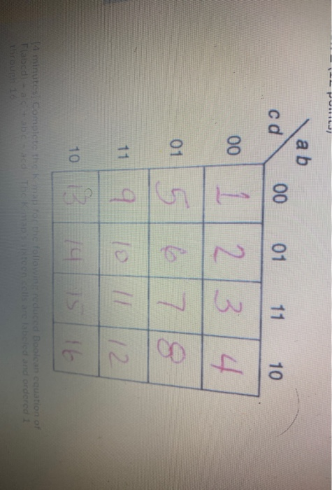 Solved PUILOT ab cd 00 01 11 10 00 1 2 13 4. 01 5. 6718 9 12 | Chegg.com
