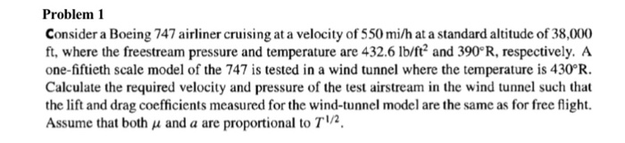 Solved Problem 1 Consider a Boeing 747 airliner cruising at | Chegg.com
