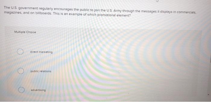 Solved The U.S. government regularly encourages the public | Chegg.com