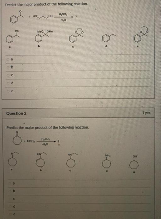 Solved Predict the major product of the following reaction. | Chegg.com