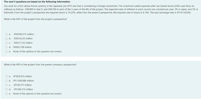 Solved The next 3 questions are based on the following | Chegg.com