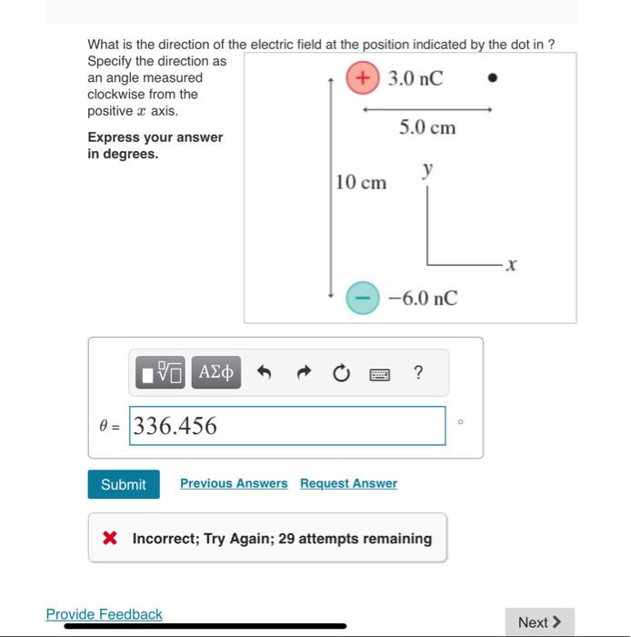 Solved What is the direction of the electric field at the